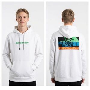 AUTHENTIC The North Face "fine alpine equipment" Hooded Sweatshirt - White - L